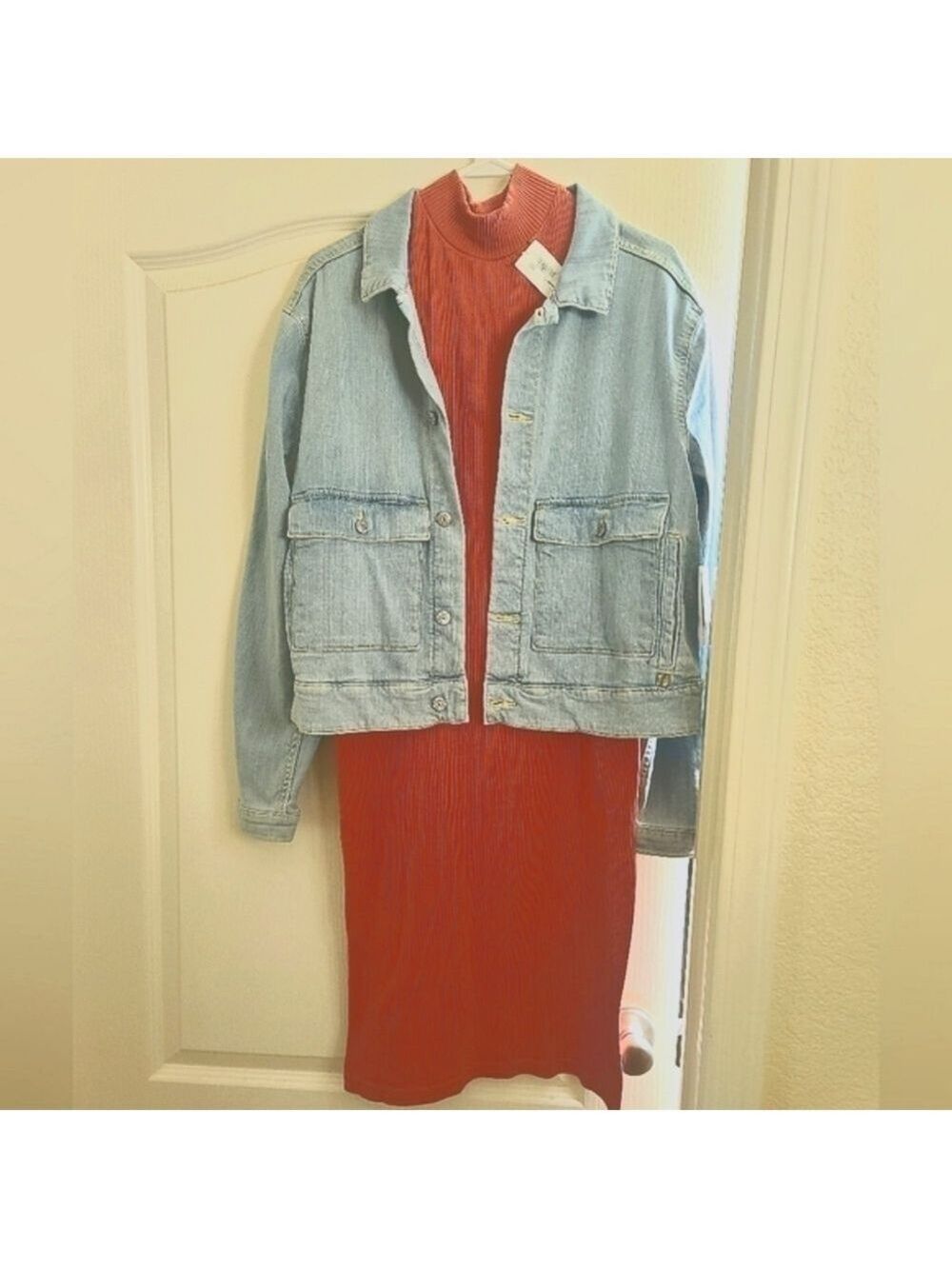Lularoe Kenny Jean jacket and ribbed pencil dress--NWT!